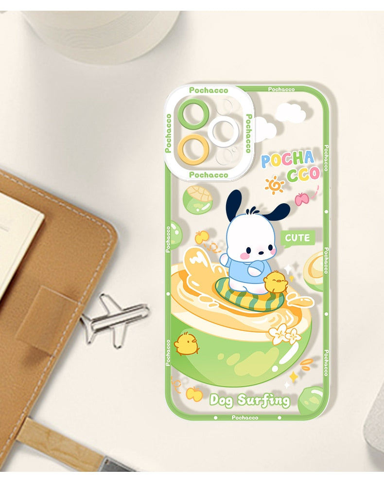 Cartoon Clear Case For iPhone 14 15 Pro Max 13 12 Pro Plus Back Soft Silicone Cover