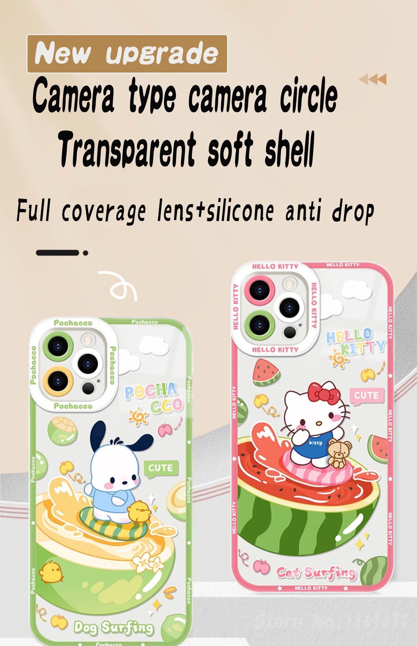 Cartoon Clear Case For iPhone 14 15 Pro Max 13 12 Pro Plus Back Soft Silicone Cover