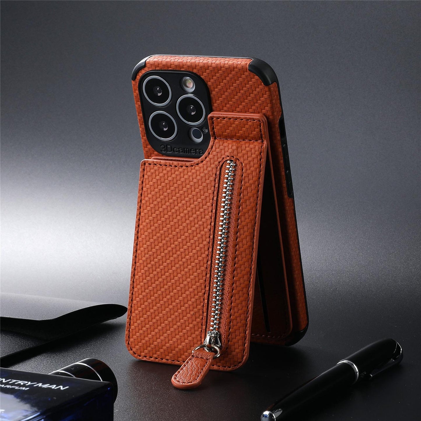 Zipper Cards Wallet Leather iPhone 14 iPhone 13/12, Pro, Pro Max, Phone Case