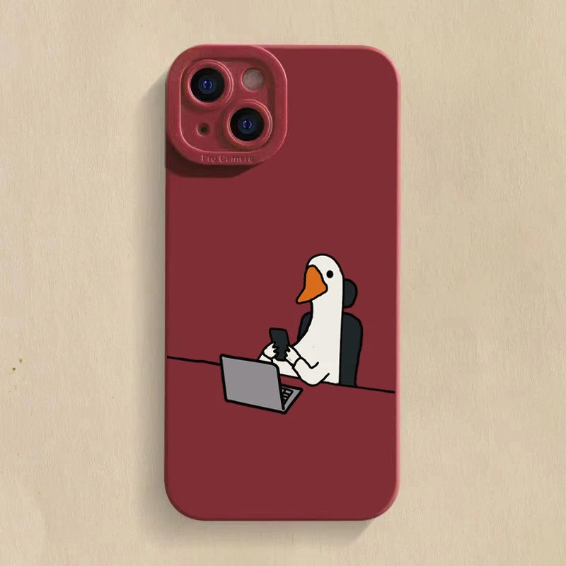 Cute Duck Phone Case For iPhone Cover