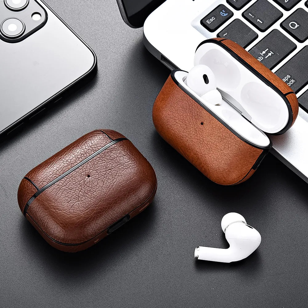 For Airpods Pro 2 Case Leather Earphone Case For Apple Air Pod 3 Pro 2nd Generation USB C