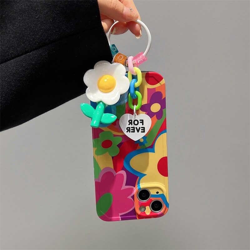 Keychain Phone Case For iPhone 14 13 12 Pro Max 14 Pro Soft Cover