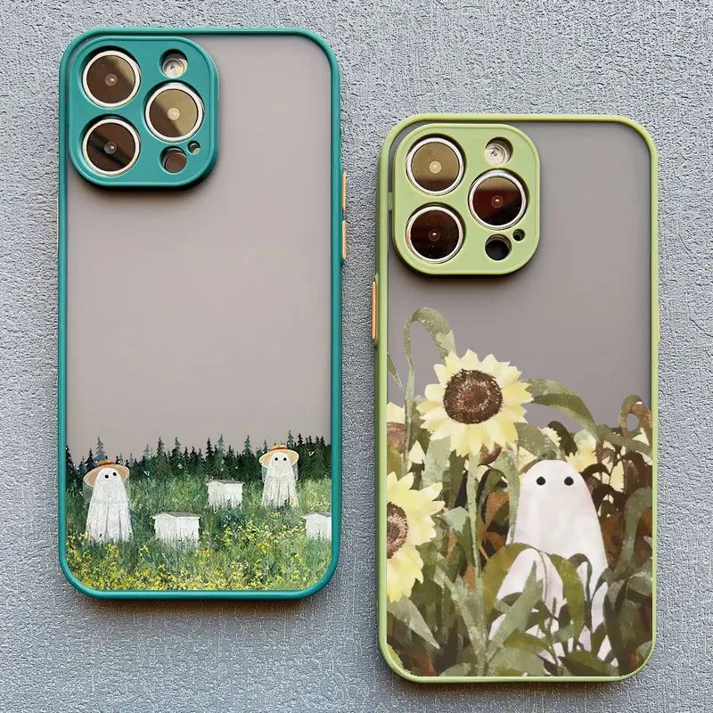 Cute Ghost Phone Case For iPhone 15 14 Plus 13 12 Pro Max Cover