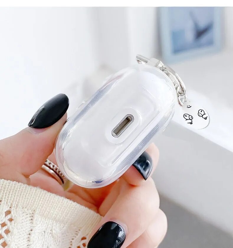 Earphone Case For Airpods Pro 3 Cover Bluetooth For Airpod 2 1 Cases Keyring