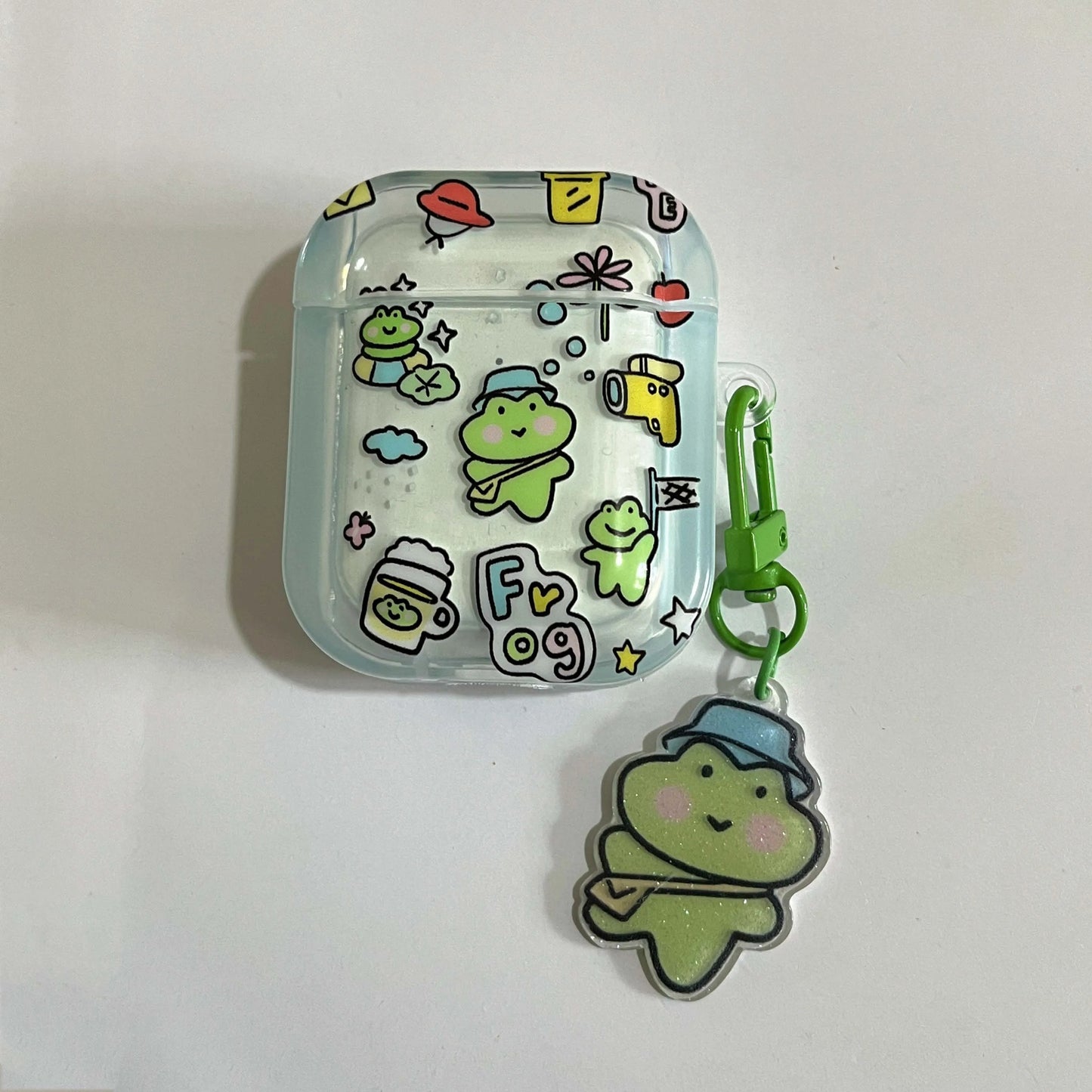 Cute shockproof keychain cartoon earphone case for airpod 1 3 pro 2nd