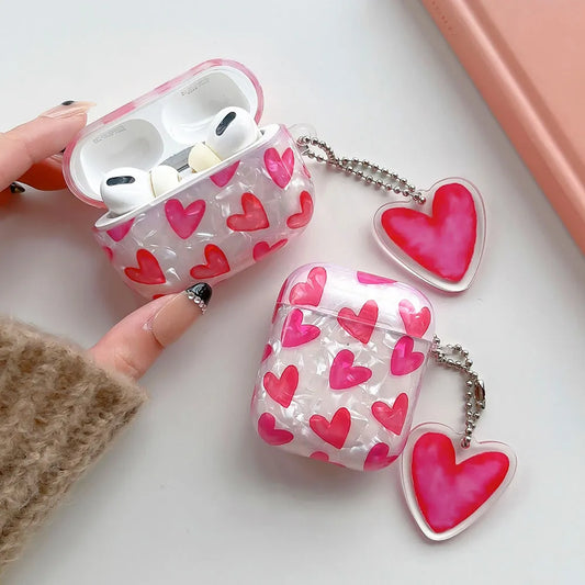 Pink Case for AirPods Pro Cover Airpods 2 3 3 Case with Keyring