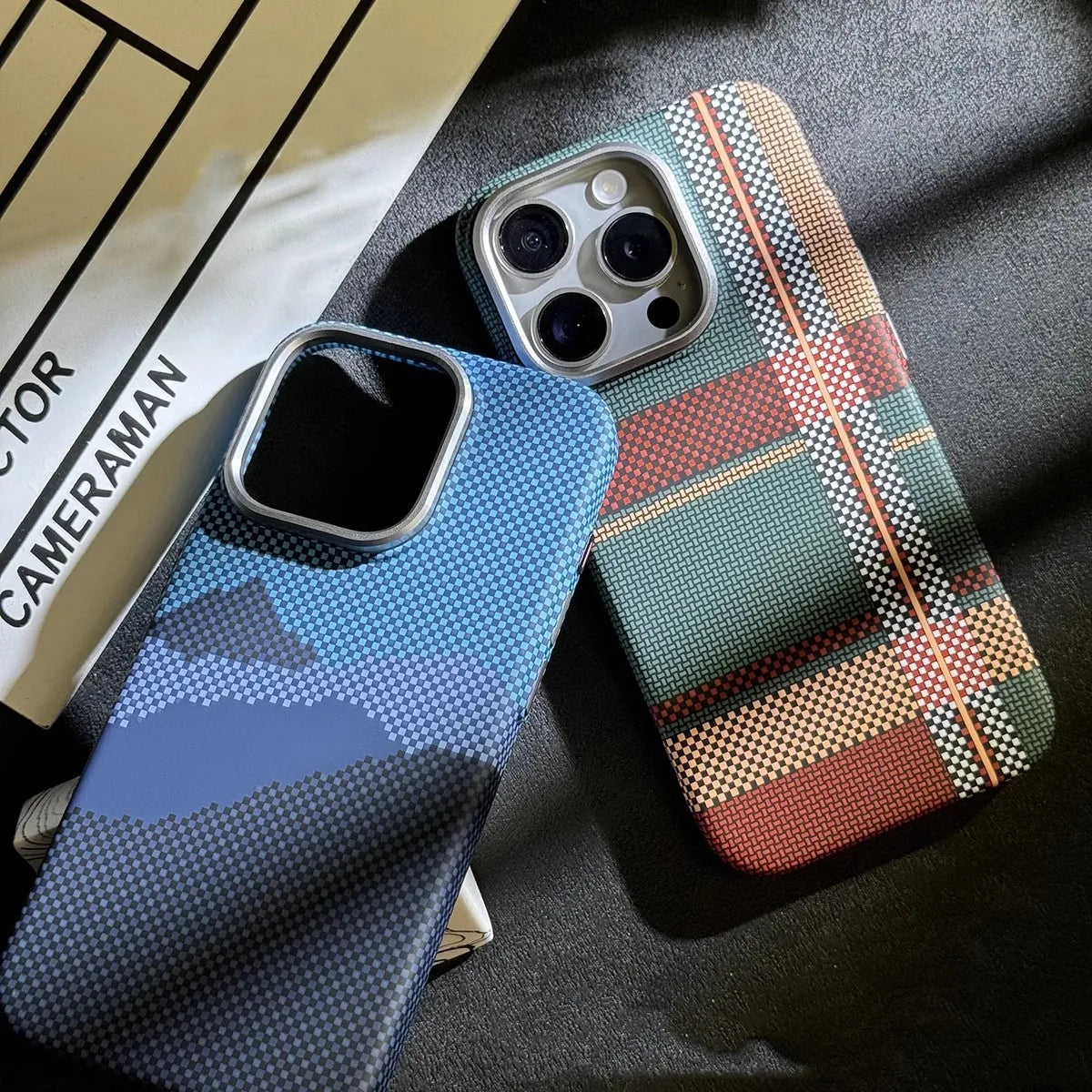 For iPhone15 Pro Max 14 13 12 Pro Plaid Phone Case