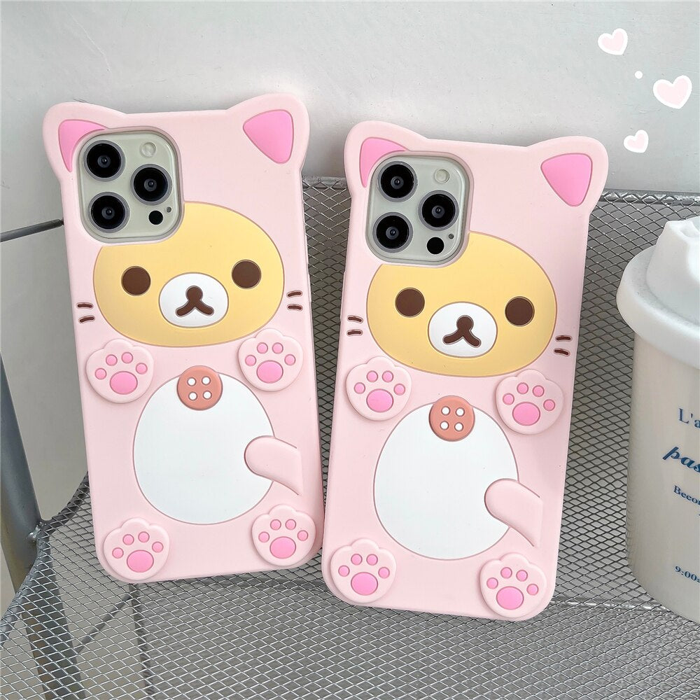 Cartoon Silicone Case for iPhone 14 Pro Max 12 13 Pro Max plus soft cover