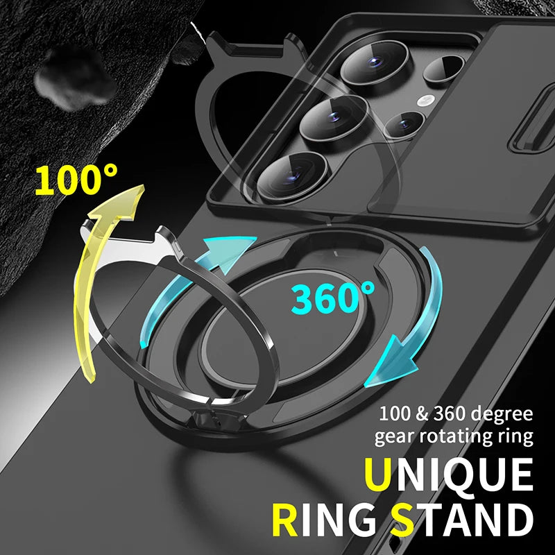 Metal Ring Car Holder Phone Case