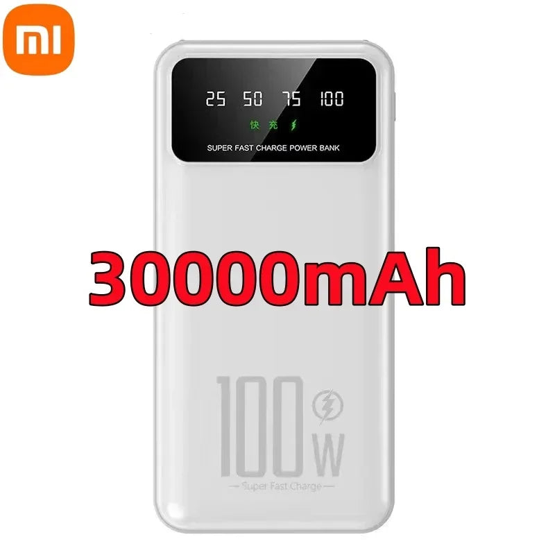 High Capacity 100W Fast Charging Power Bank Portable Charger Battery Pack Powerbank