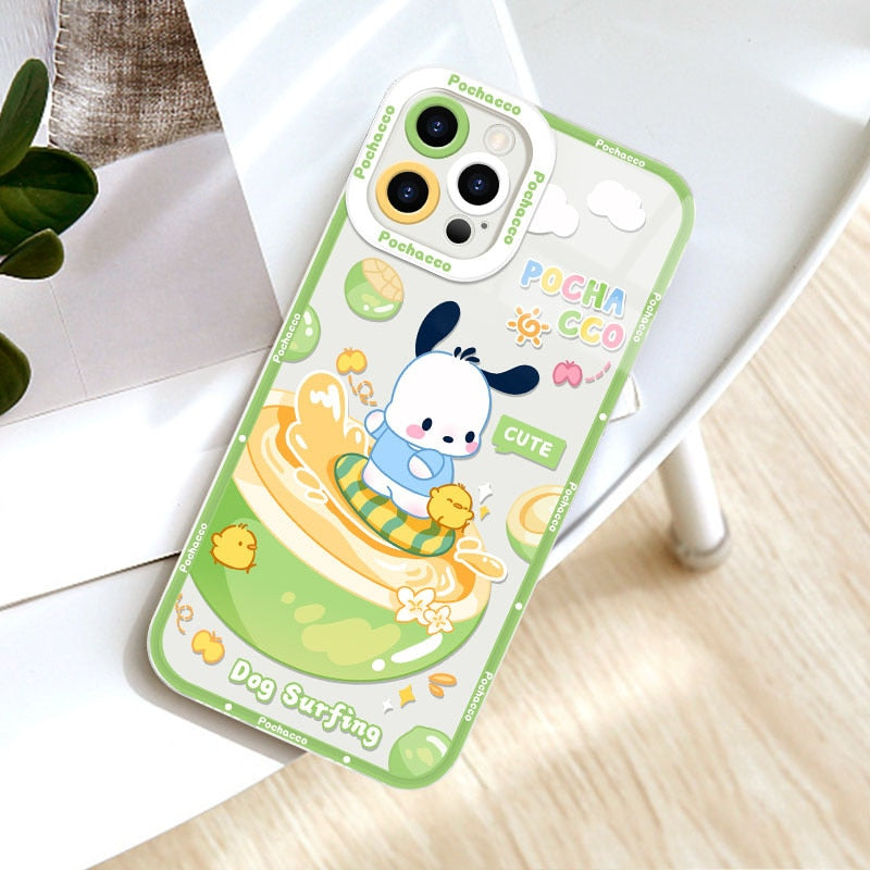 Cartoon Clear Case For iPhone 14 15 Pro Max 13 12 Pro Plus Back Soft Silicone Cover