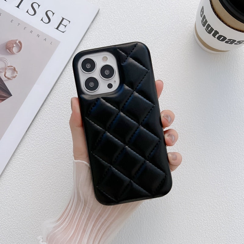 Leather iPhone Case For iPhone 12 13 14 Pro Max Plus Cover