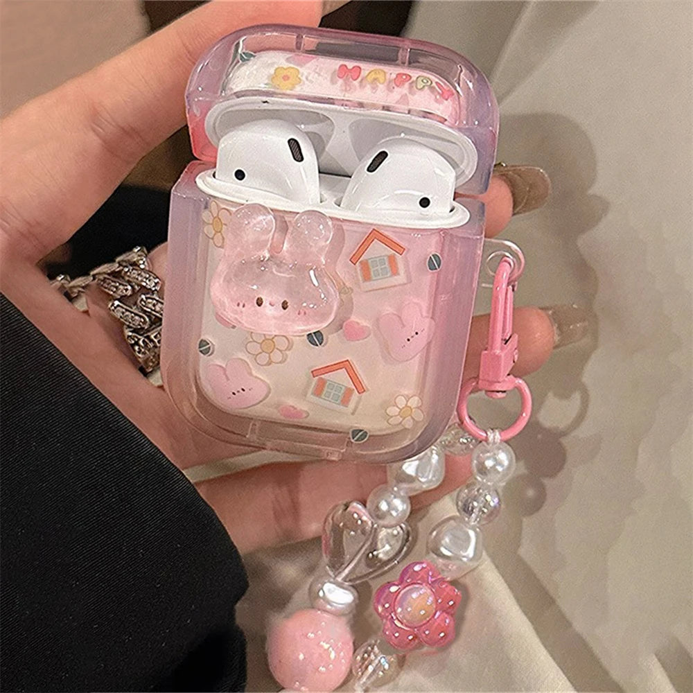 Cute Rabbit Case For AirPods 1 2 3 Pro Pro 2