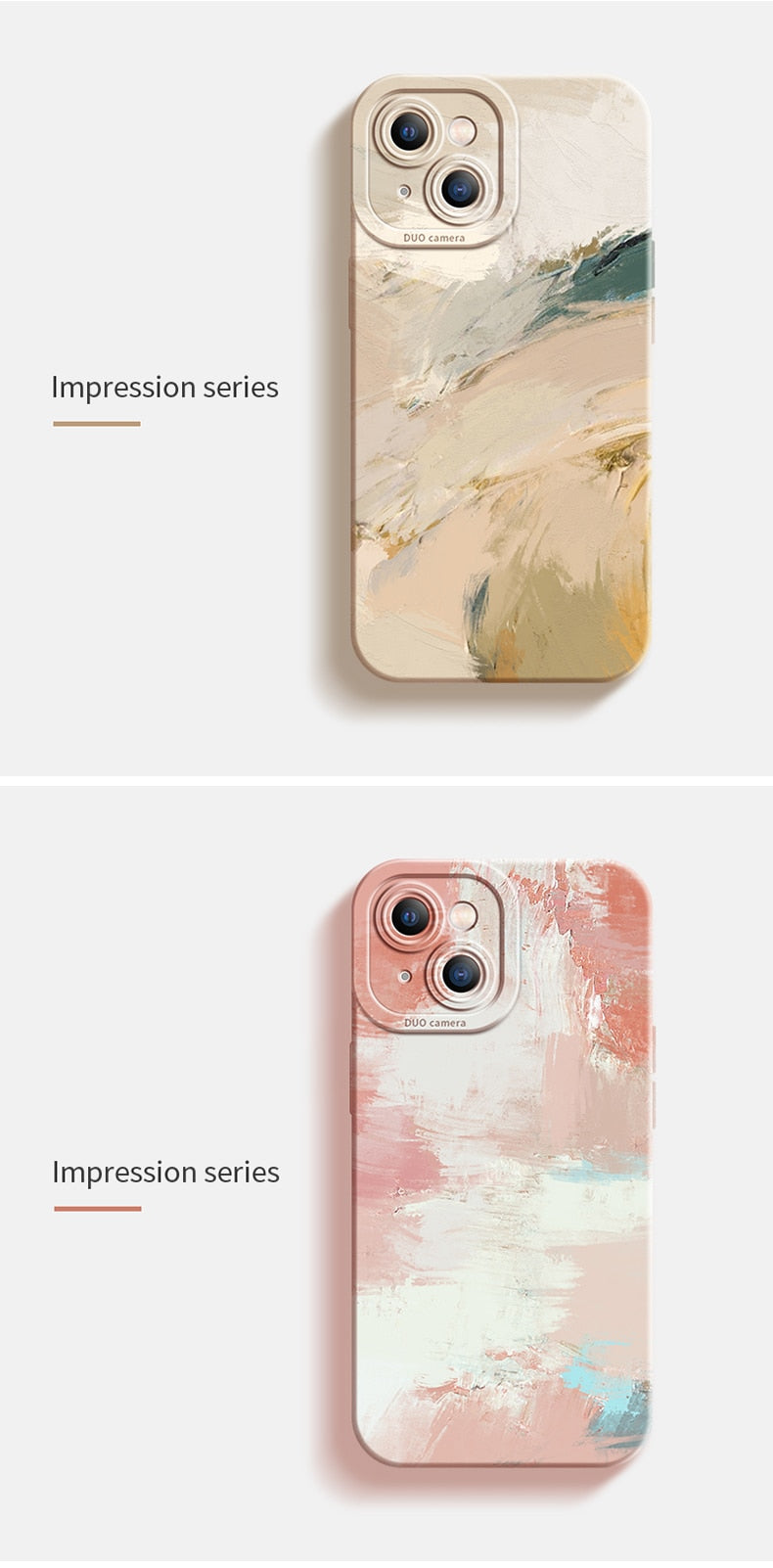 Watercolor Painting Case For iPhone 12 13 14 15 Pro Max Plus Cover