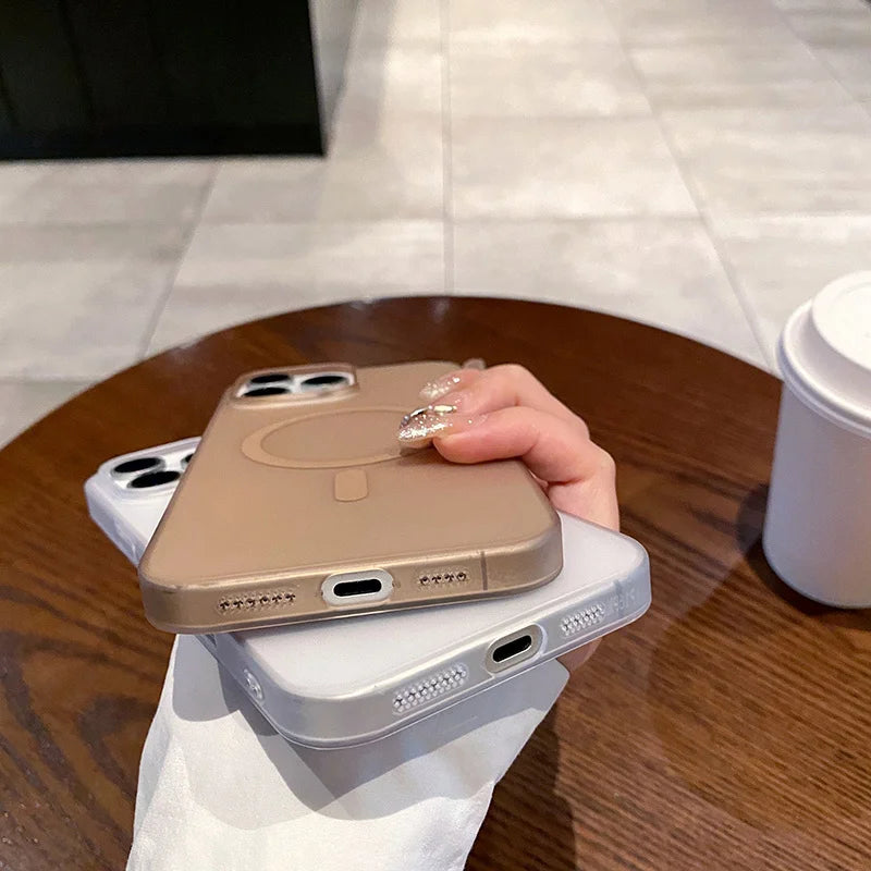 Slim Matte Clear Magnetic Cases