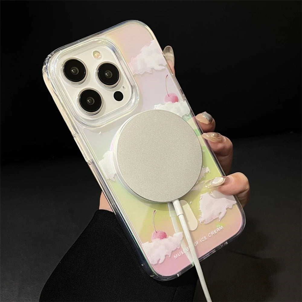 For Magsafe Phone Case For iPhone 15 12 13 14 Pro Max Plus Cover