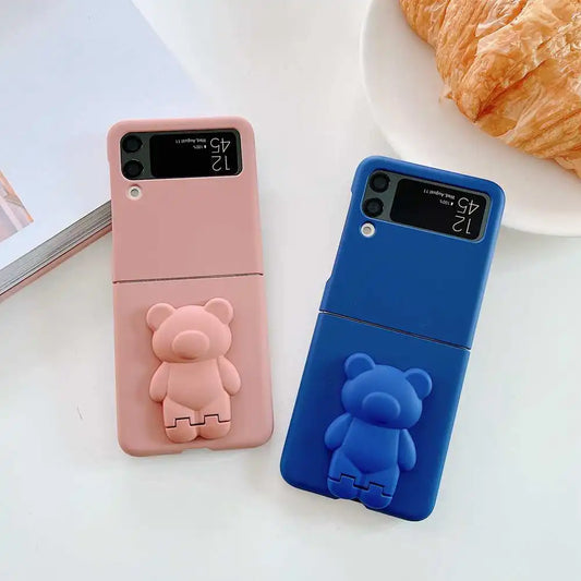 For Samsung Galaxy Z Flip 5 3 4 Cute Bear Case
