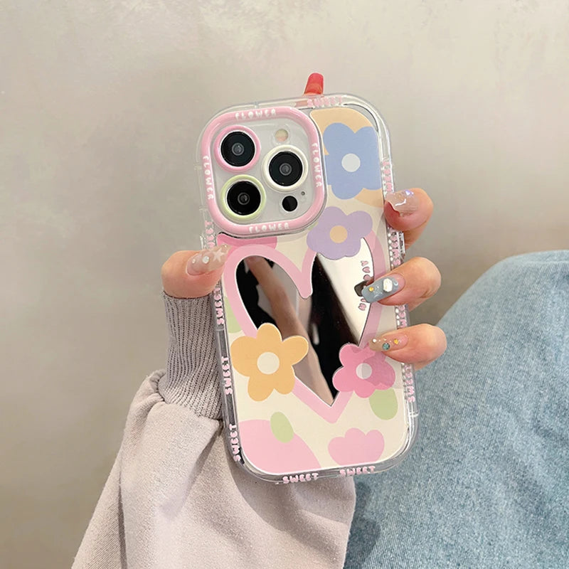 Mirror Phone Case For iPhone 14 13 12 15 Pro Max Cover