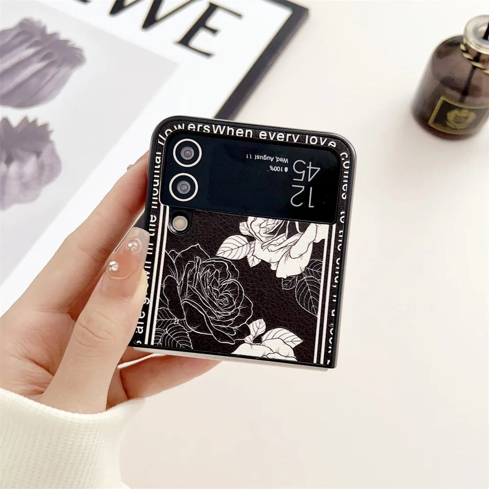 For Samsung Z Flip Flower Case Cover