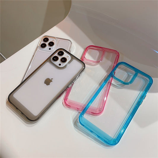 iPhone 15 14 13 12 Transparent Shockproof Hard Acrylic Case