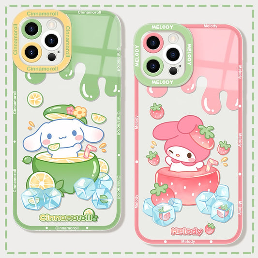 Cartoon Clear Case For iPhone 14 15 Pro Max 13 12 Pro Plus Back Soft Silicone Cover