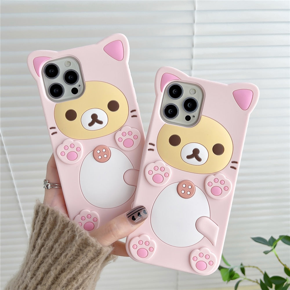 Cartoon Silicone Case for iPhone 14 Pro Max 12 13 Pro Max plus soft cover