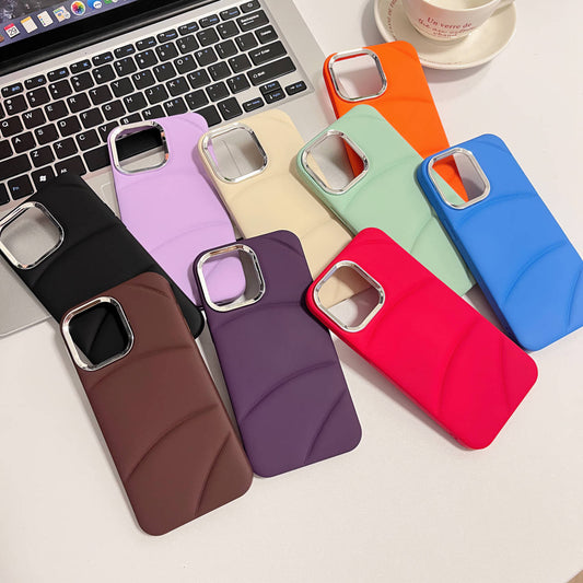 Phone Case For iPhone 15 13 12 14 Pro Max Plain Silicone Cover